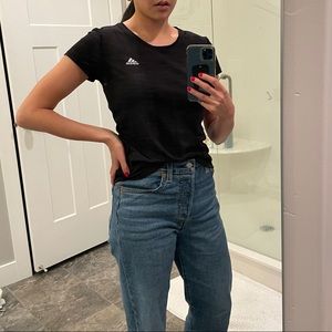 Adidas black workout tee, size small